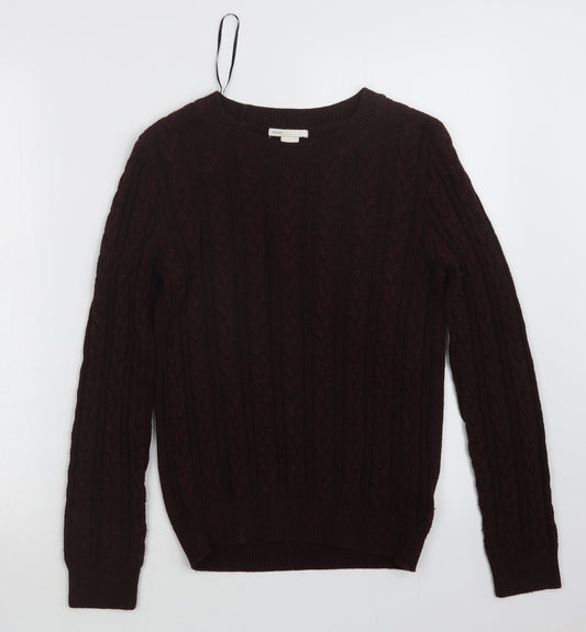 H&M Womens Purple  Knit Pullover Jumper Size XS