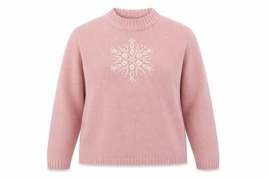 Damart Womens Pink  Knit Pullover Jumper Size 14