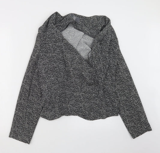 BHS Womens Black Geometric  Jacket  Size 16