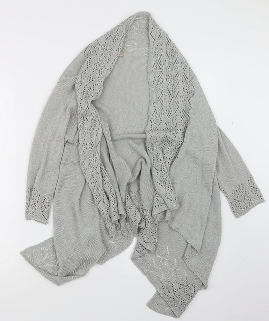 Soon Womens Grey  Knit Cardigan Jumper Size S