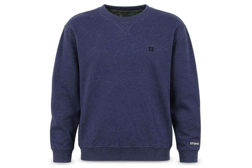 Stupid Mens Blue   Pullover Jumper Size M