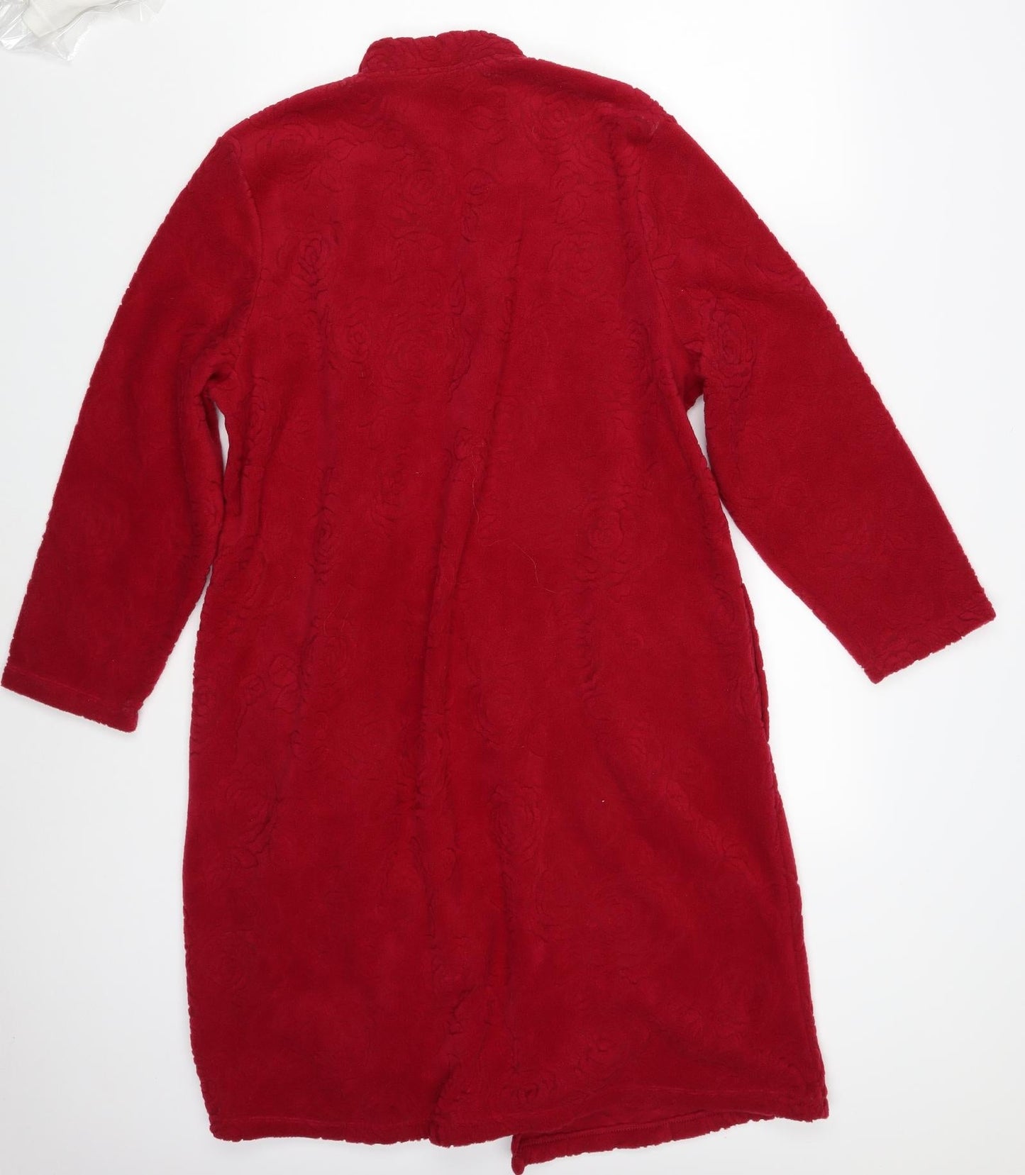 M&S Womens Red Floral  Overcoat Coat Size 12