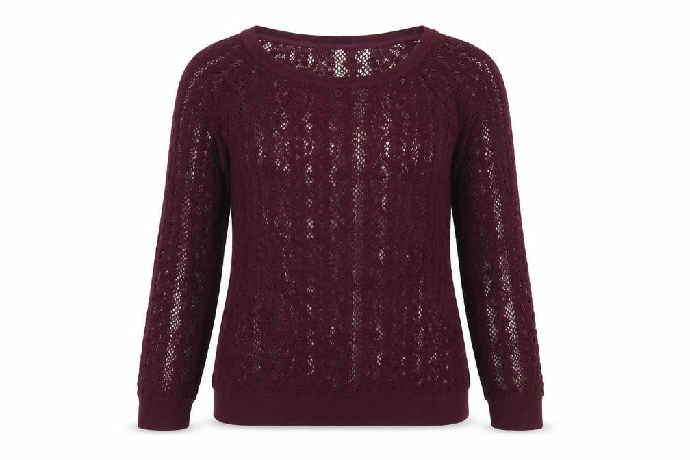New Look Womens Purple Floral  Pullover Jumper Size 8