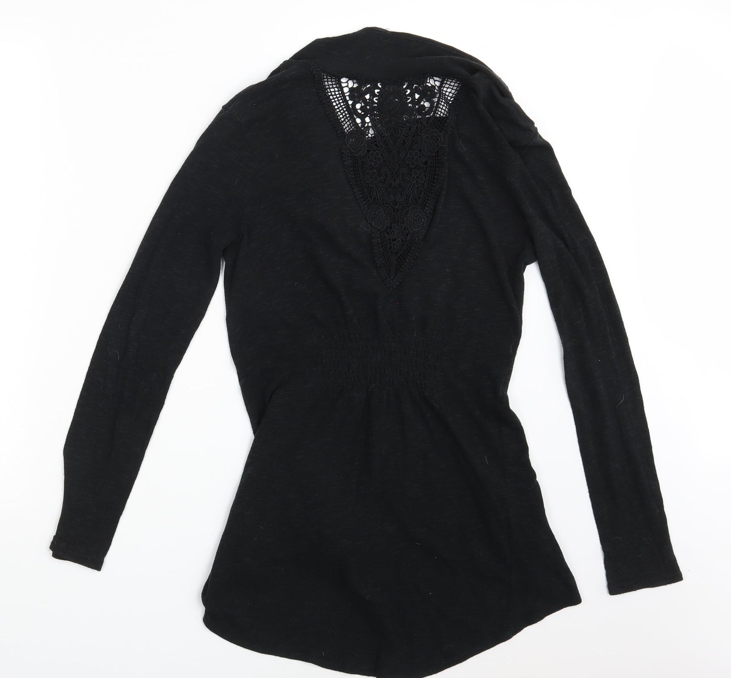 Eyeshadow Womens Black Floral  Cardigan Jumper Size M