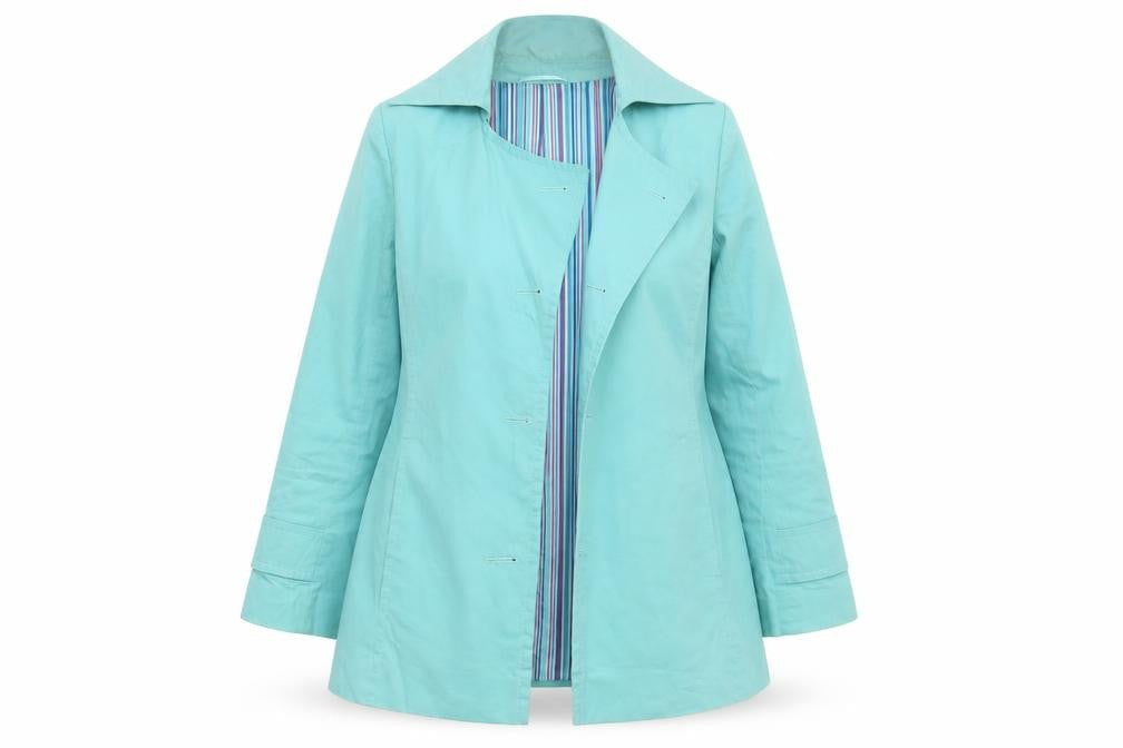 Per Una Womens Green   Trench Coat Coat Size 8