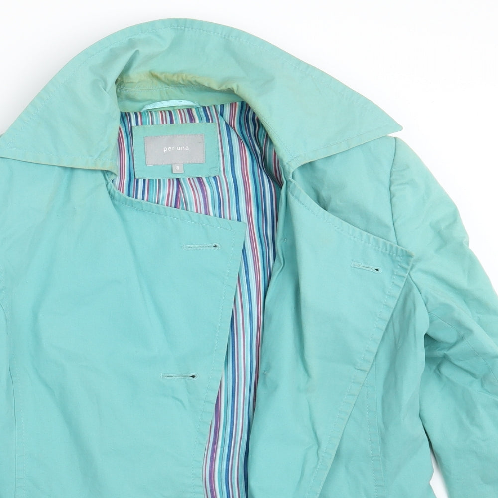 Per Una Womens Green   Trench Coat Coat Size 8