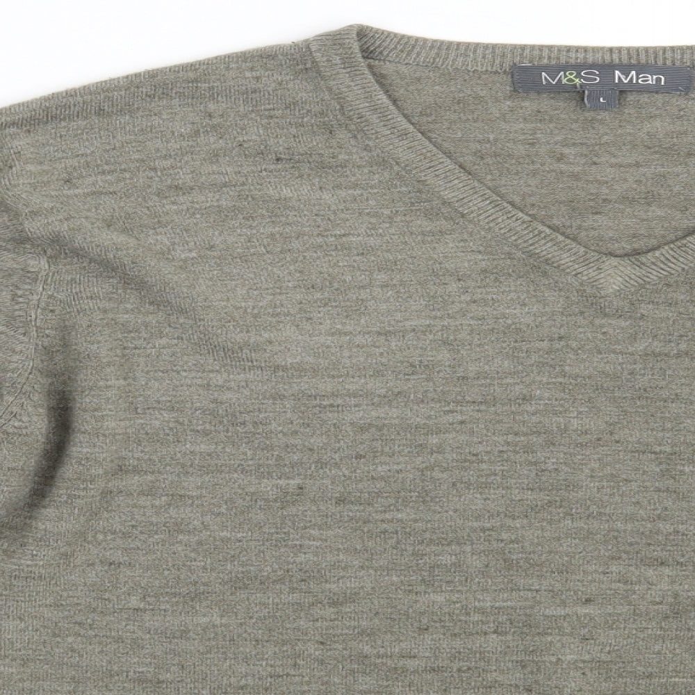 M&S Mens Grey   Pullover Sweatshirt Size L