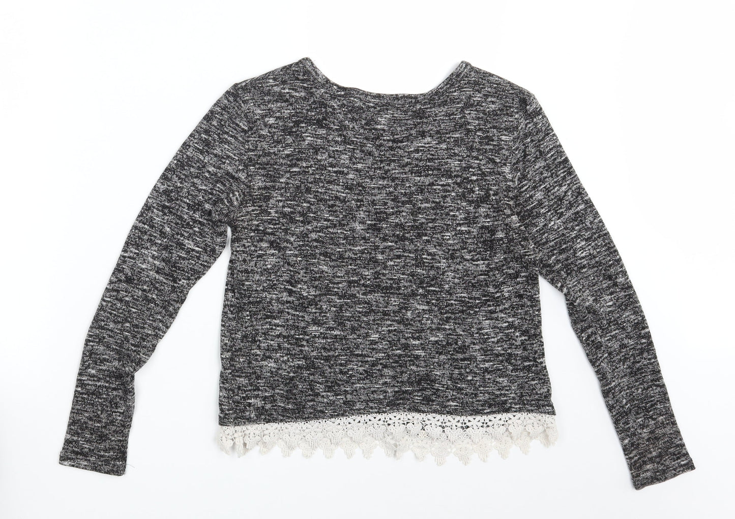 New Look Girls Black   Pullover Sweatshirt Size 12-13 Years