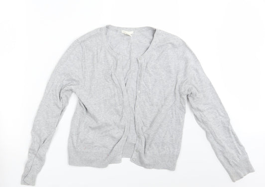 H&M Womens Grey   Cardigan Jumper Size M