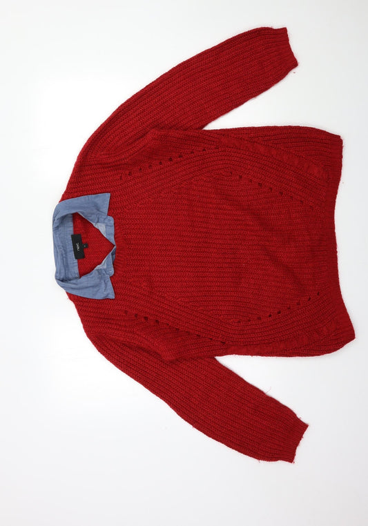 NEXT Womens Red  Knit Pullover Jumper Size 12