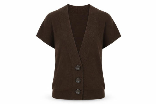 APH ORISM Womens Brown  Knit Cardigan Jumper Size S