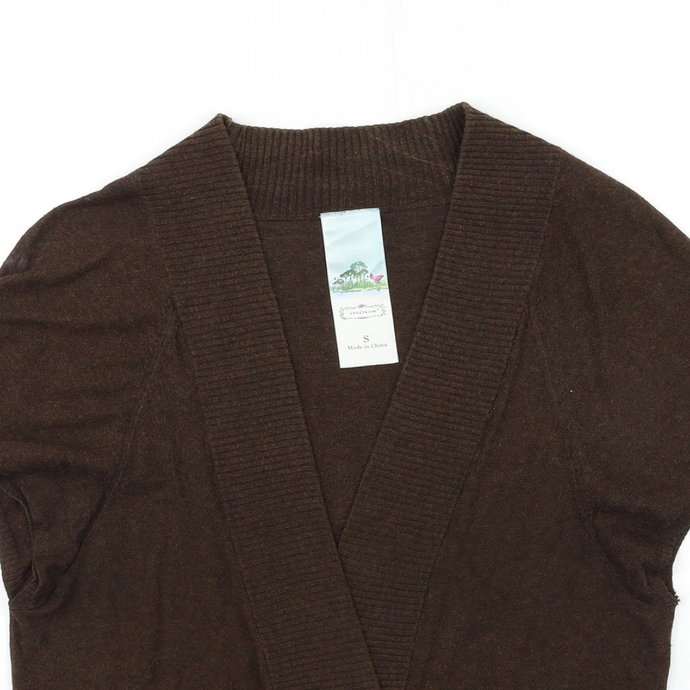 APH ORISM Womens Brown  Knit Cardigan Jumper Size S