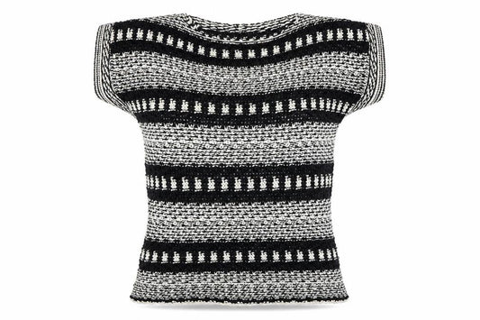 F&F Womens Black Striped Knit Pullover Jumper Size 14