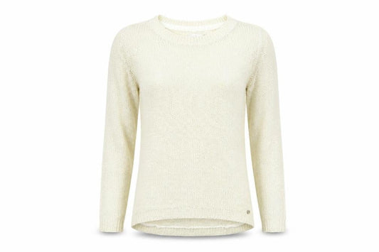 Front view of Only women’s beige knit jumper, size L