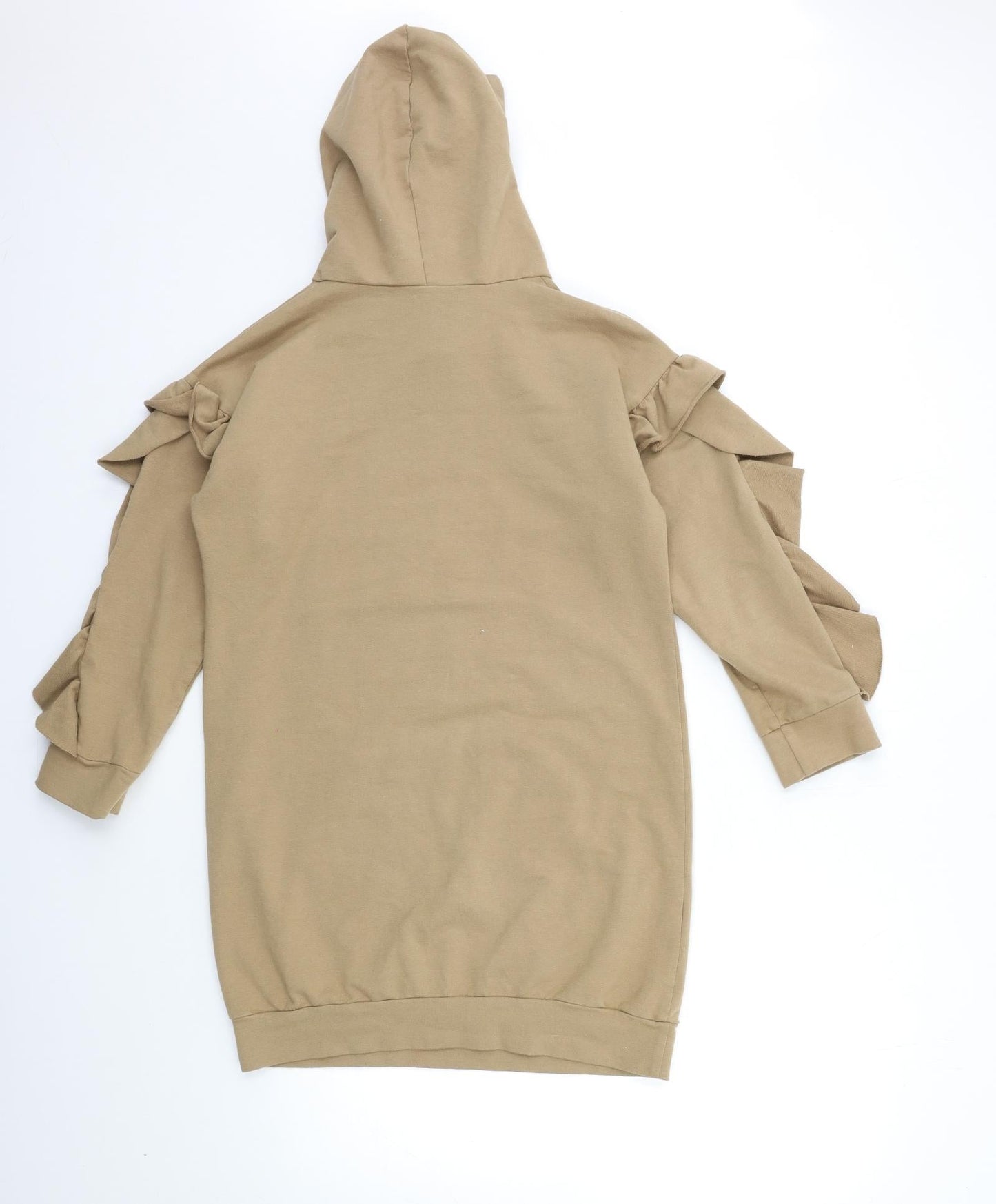 Preworn Girls Beige   Pullover Hoodie Size 11 Years