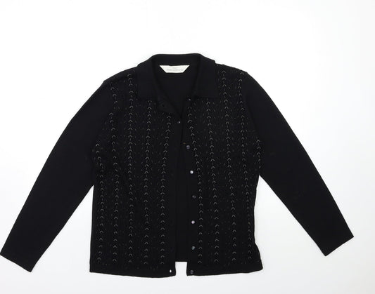Marks and Spencer Womens Black  Knit Cape Jumper Size 14