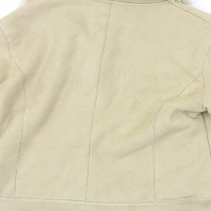 Brand and care label for Papaya women’s beige overcoat coat, size UK 14