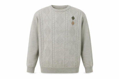 EWM Mens Grey  Knit Pullover Jumper Size L