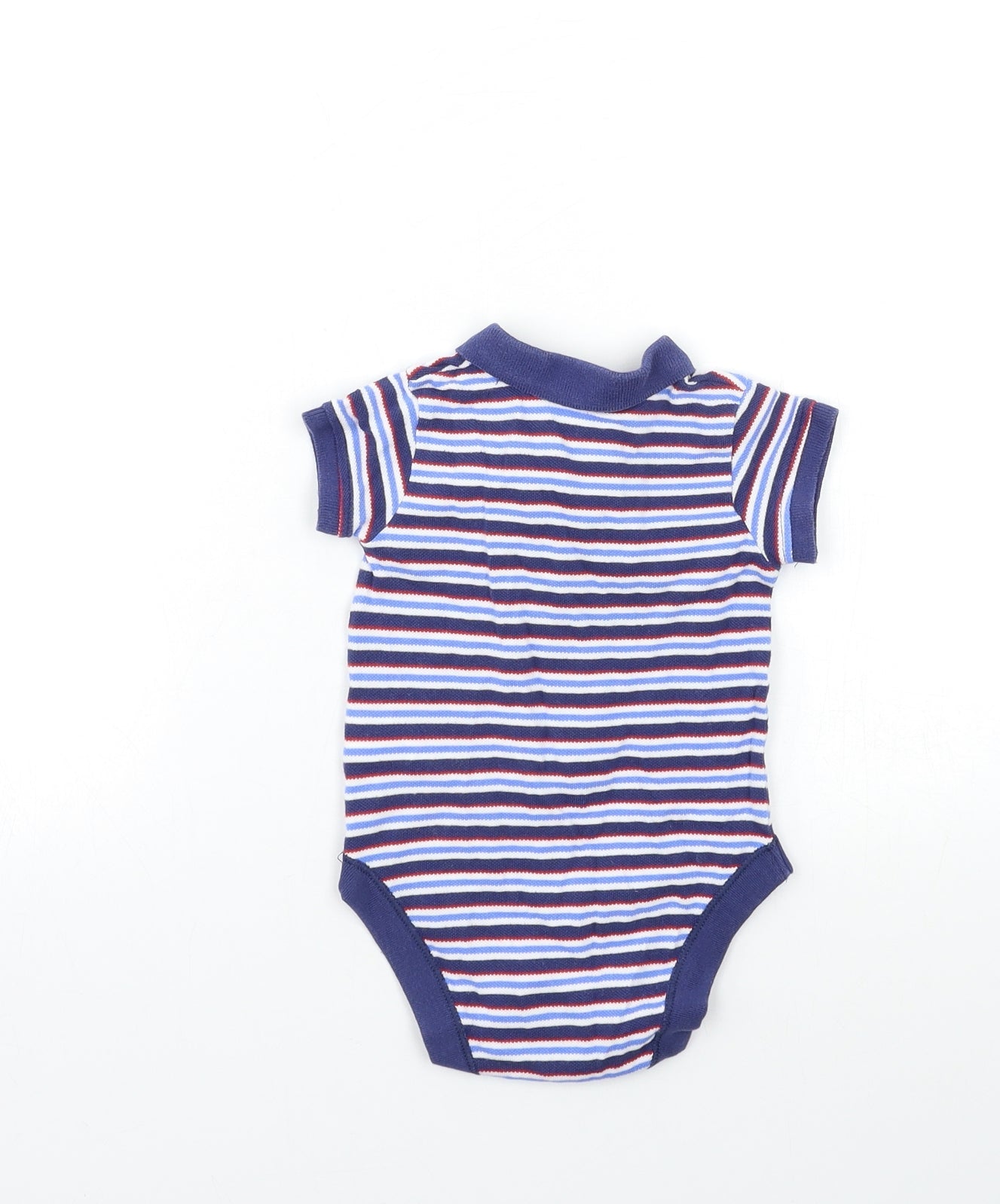 Marks and Spencer Baby Blue Striped  Babygrow One-Piece Size 9-12 Months