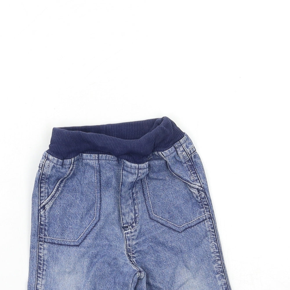 George Baby Blue  Denim Cargo Jeans Size 9-12 Months