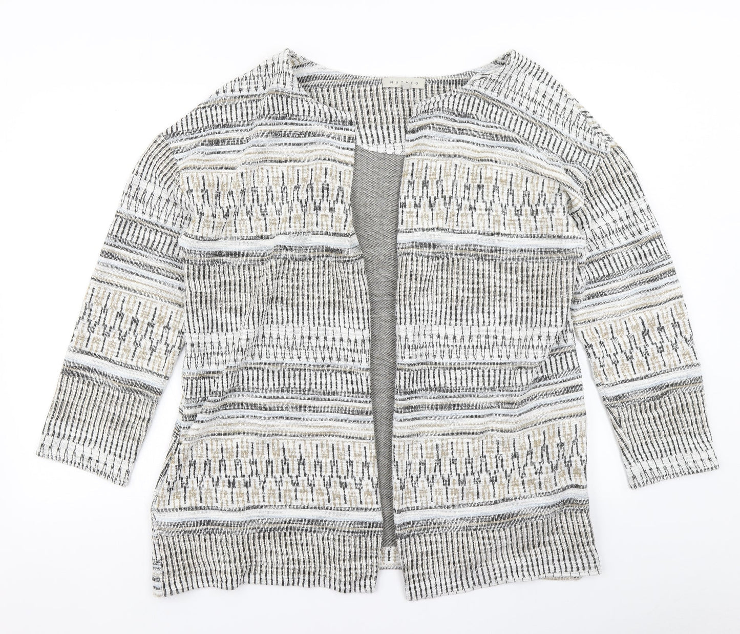 Nutmeg Womens Brown Fair Isle  Jacket  Size 16