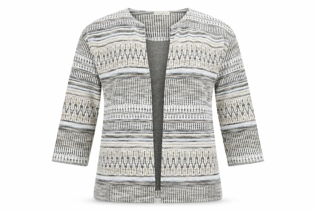 Nutmeg Womens Brown Fair Isle  Jacket  Size 16