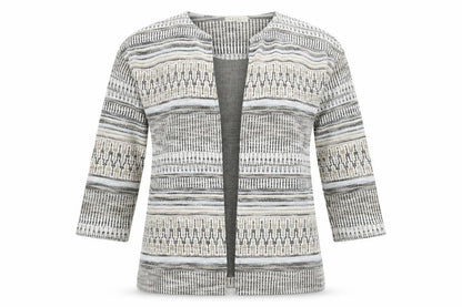 Nutmeg Womens Brown Fair Isle  Jacket  Size 16