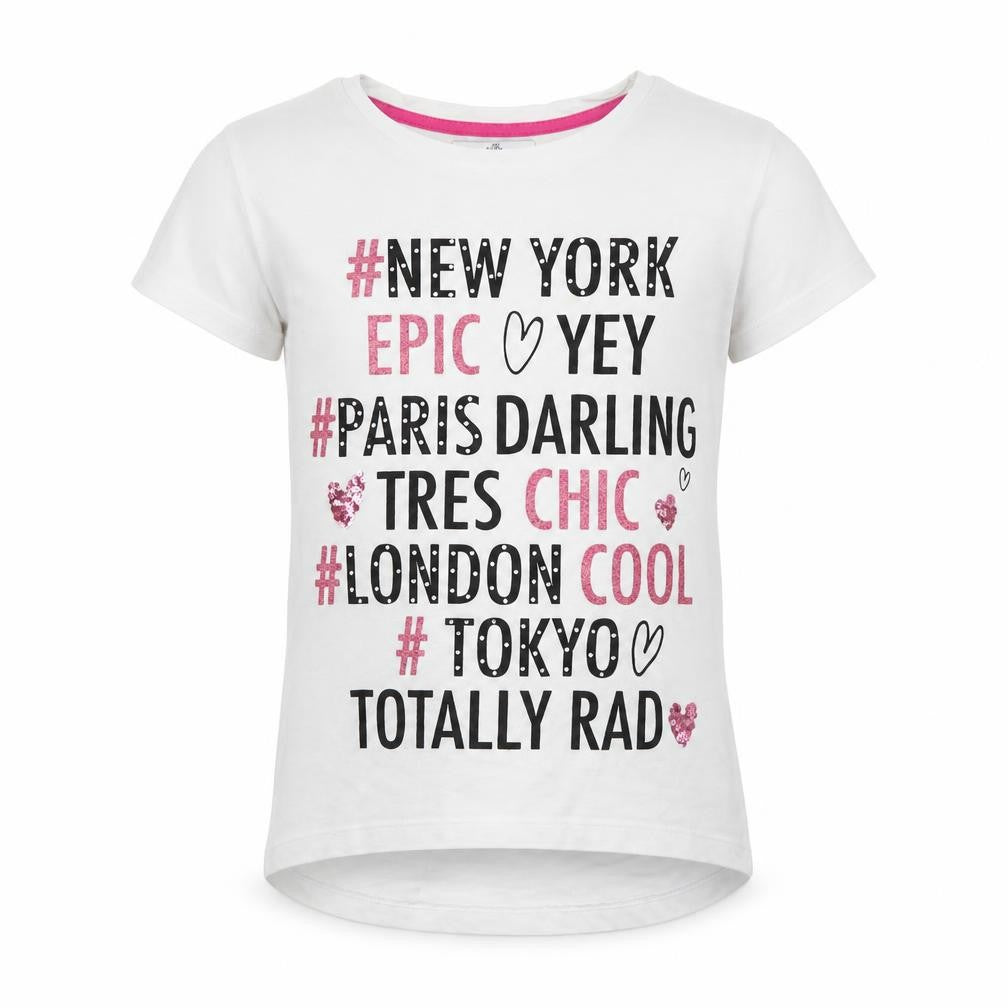 Marks & Spencer Girls White   Basic T-Shirt Size 8-9 Years