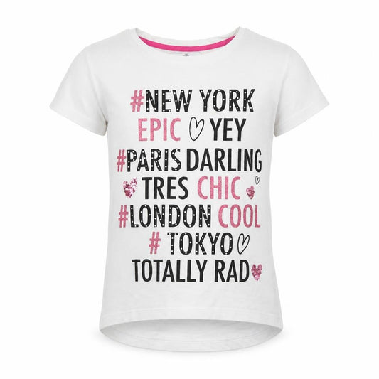 Marks & Spencer Girls White   Basic T-Shirt Size 8-9 Years