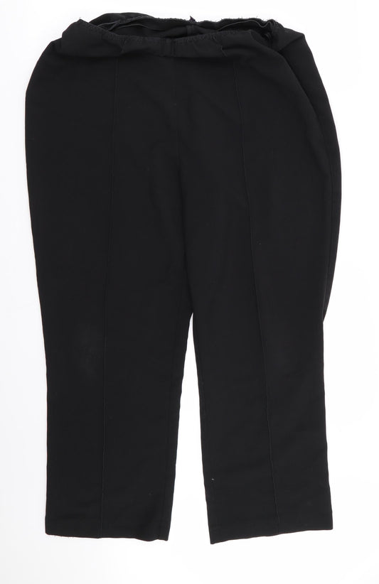 arista Womens Black   Trousers  Size 16 L27 in - Stretch waistband