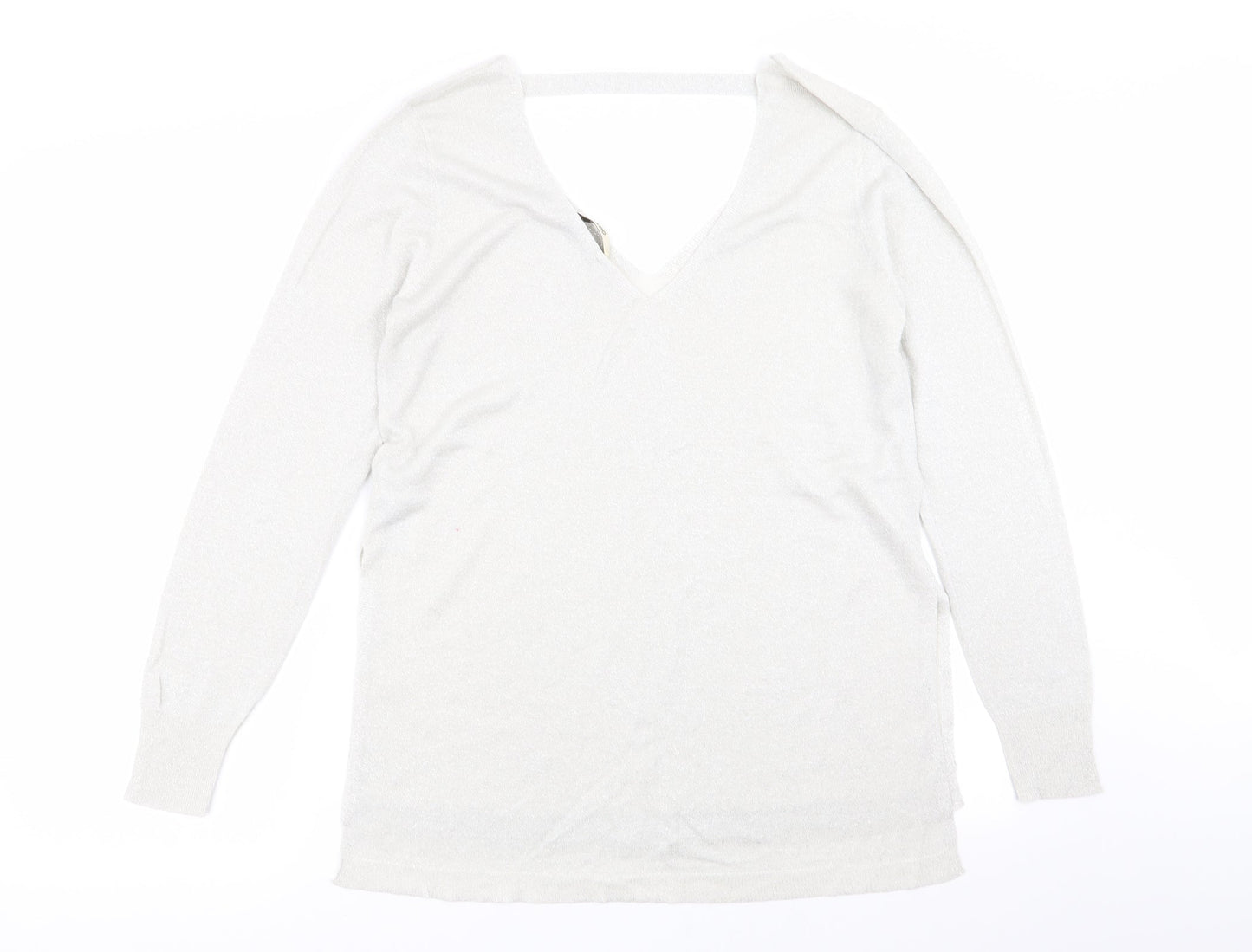 Oasis Womens Silver   Basic T-Shirt Size L