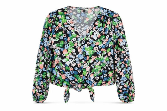 H&M Womens Multicoloured Floral  Basic Button-Up Size M
