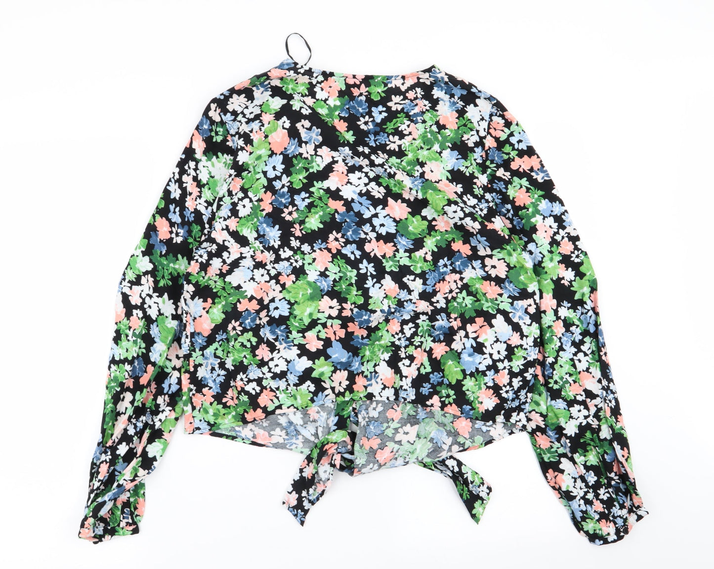 H&M Womens Multicoloured Floral  Basic Button-Up Size M