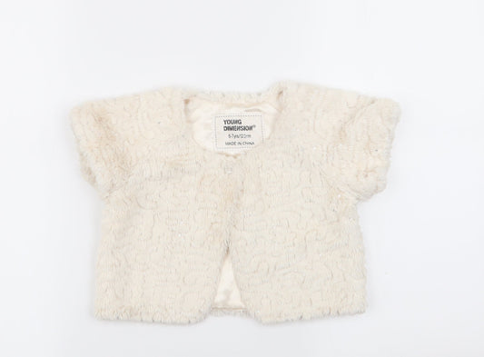 Young Dimension Girls Ivory   Cardigan Jumper Size 6-7 Years