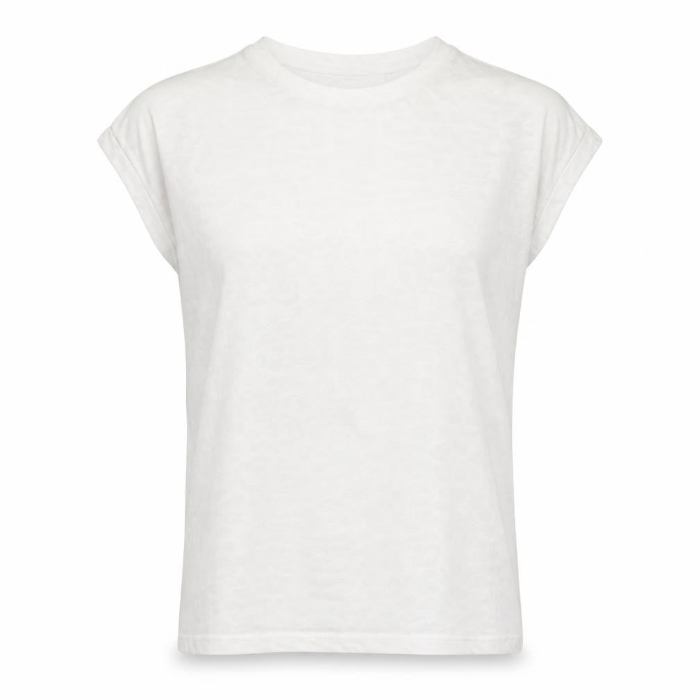 jd williams Womens White Animal Print  Basic T-Shirt Size 12