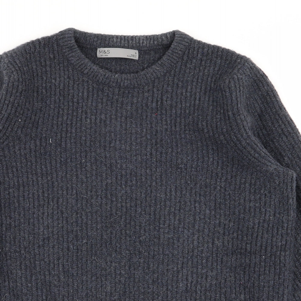 M&S Mens Blue   Pullover Jumper Size S