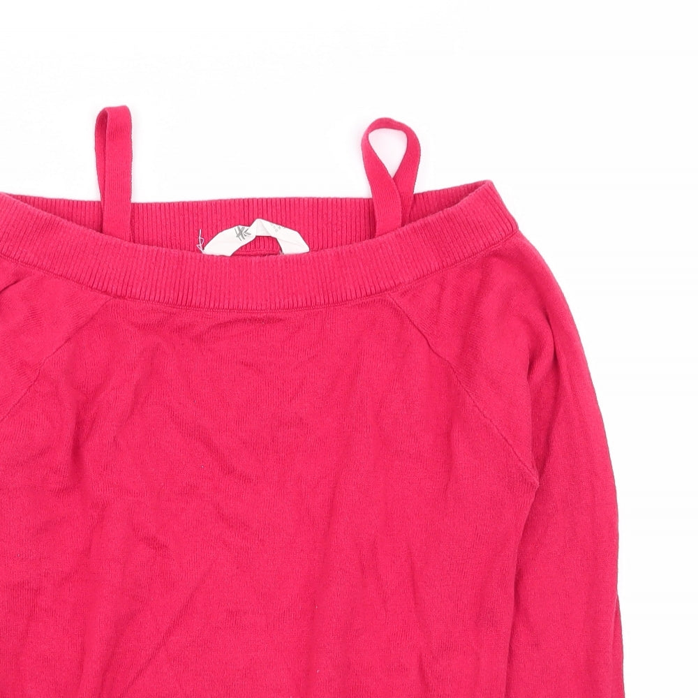 H&M Girls Red   Pullover Jumper Size 11-12 Years