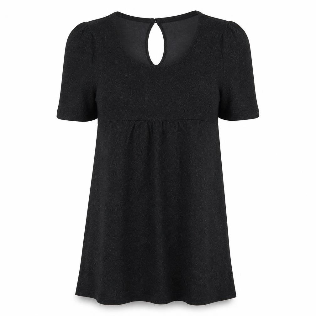 EVIE Womens Black   Basic Blouse Size 12