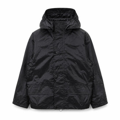 Front view of wetplay boys’ black rain coat coat, size 3-4, years