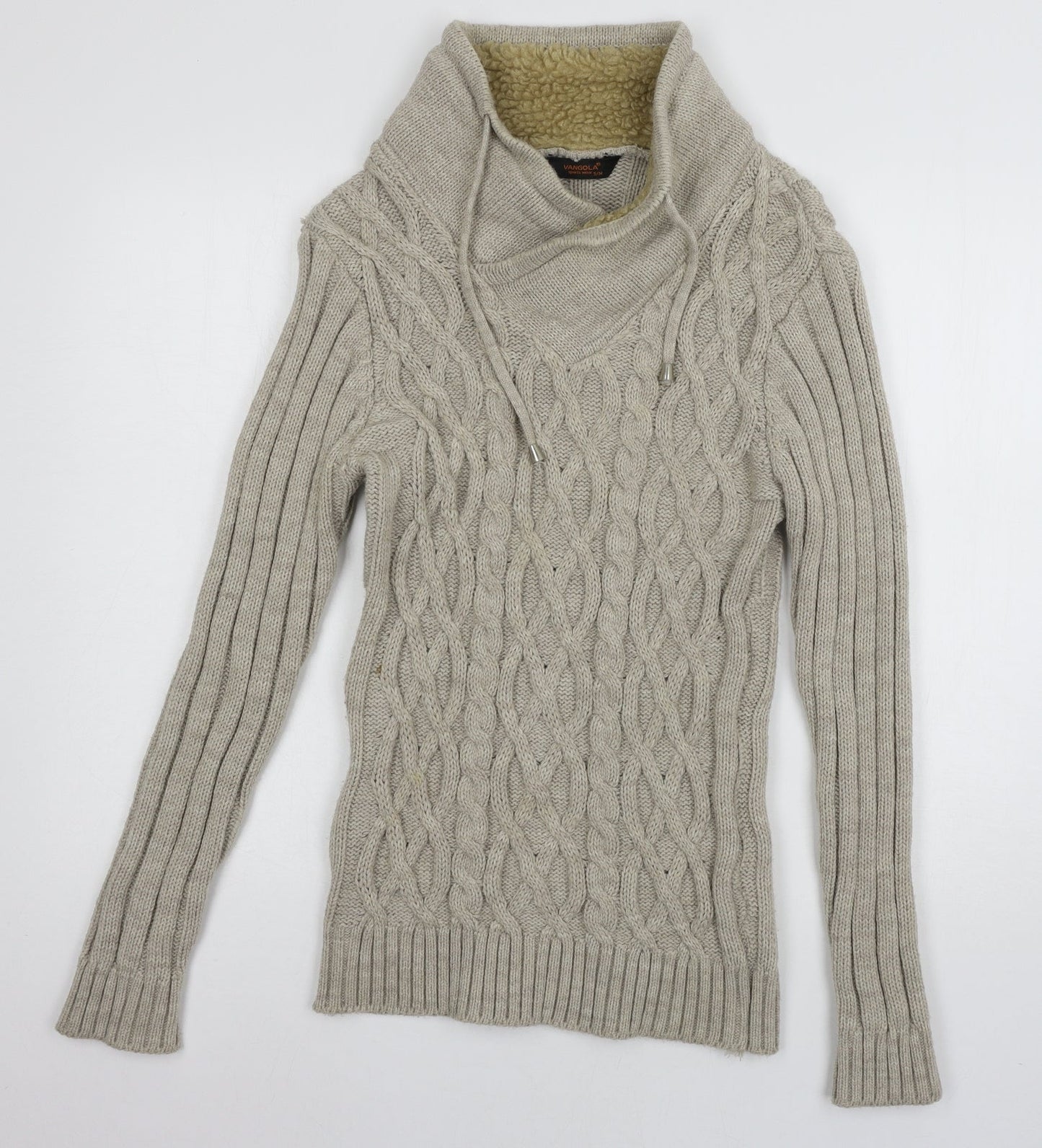 Vangalla Womens Grey  Knit Pullover Jumper Size S