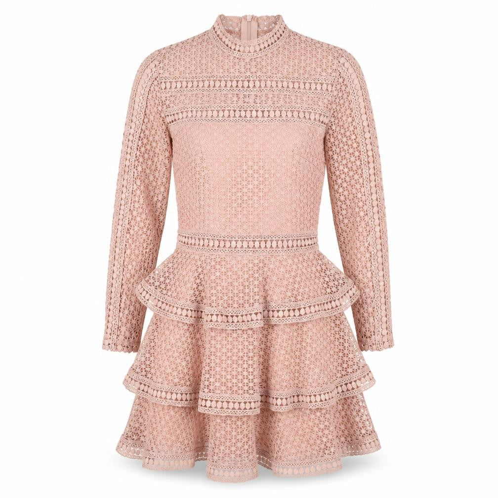 PRETTYLITTLETHING Womens Pink  Crochet A-Line  Size 4