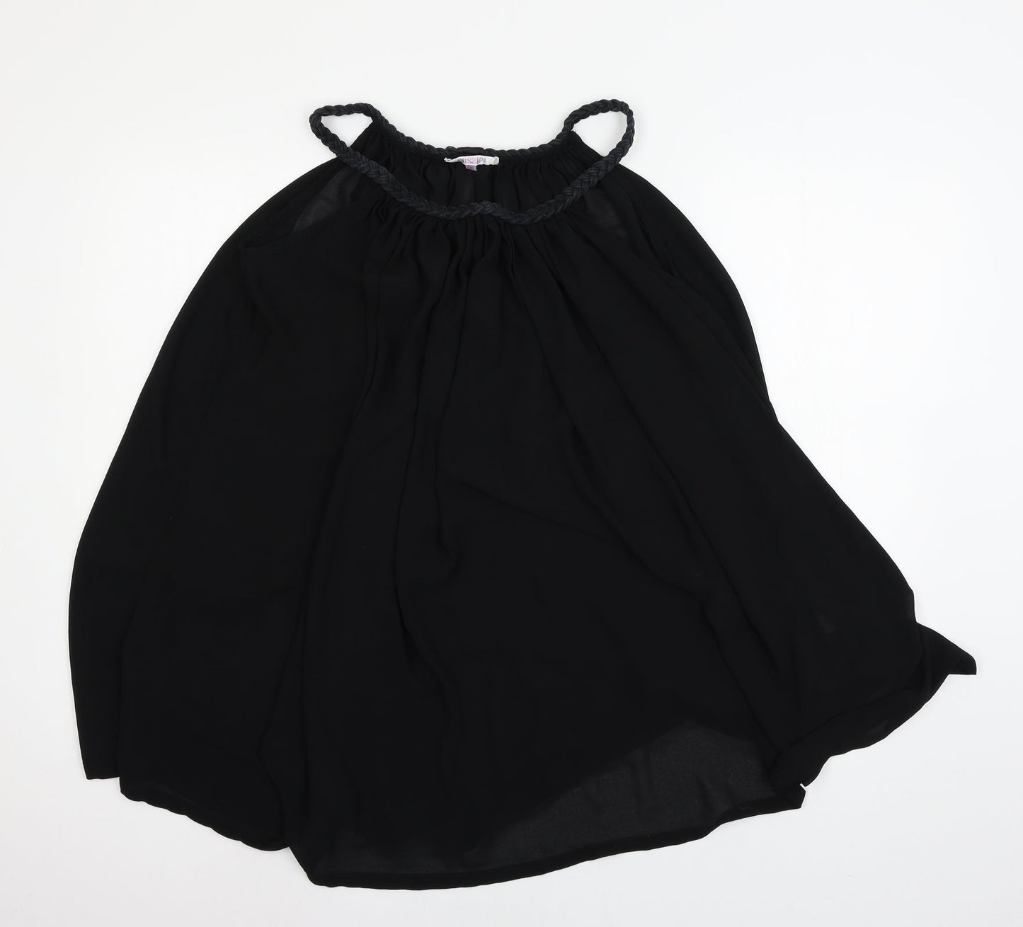 Gossip Womens Black  Chiffon Basic Tank Size M