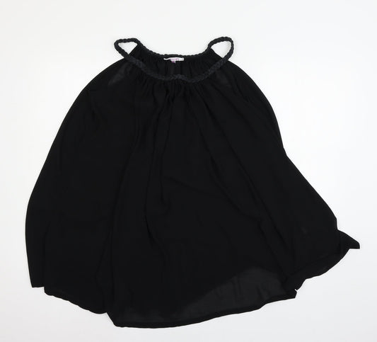 Gossip Womens Black  Chiffon Basic Tank Size M