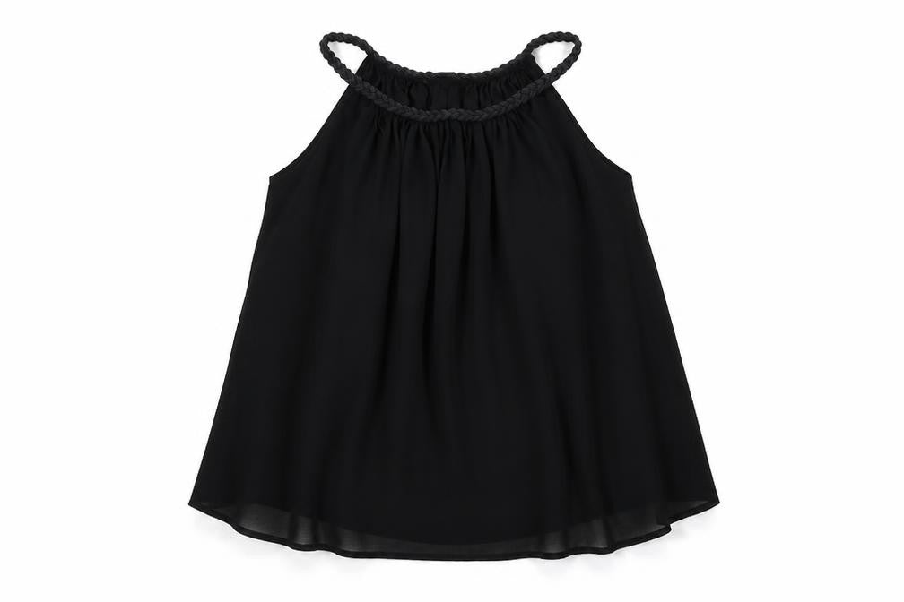 Gossip Womens Black  Chiffon Basic Tank Size M