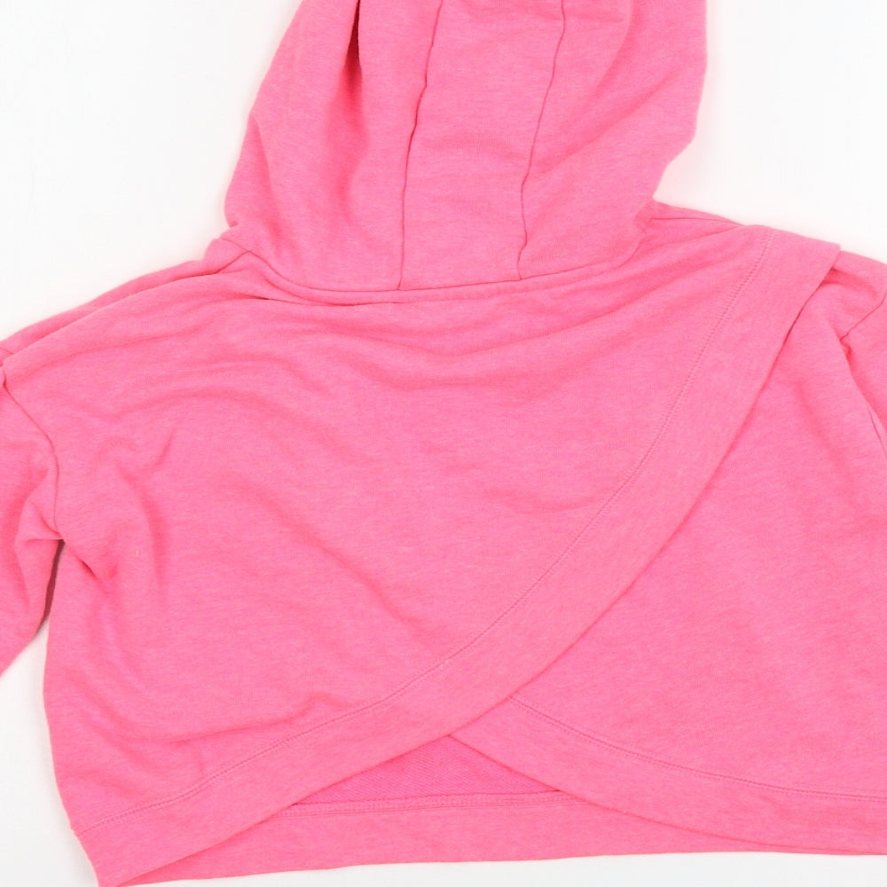 Brand and care label for Dunnes girls’ pink jersey pullover hoodie, size 10-11, years - great love