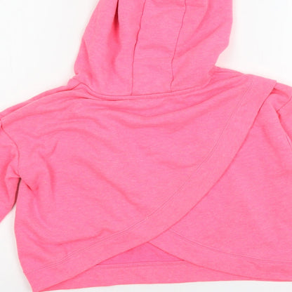 Brand and care label for Dunnes girls’ pink jersey pullover hoodie, size 10-11, years - great love