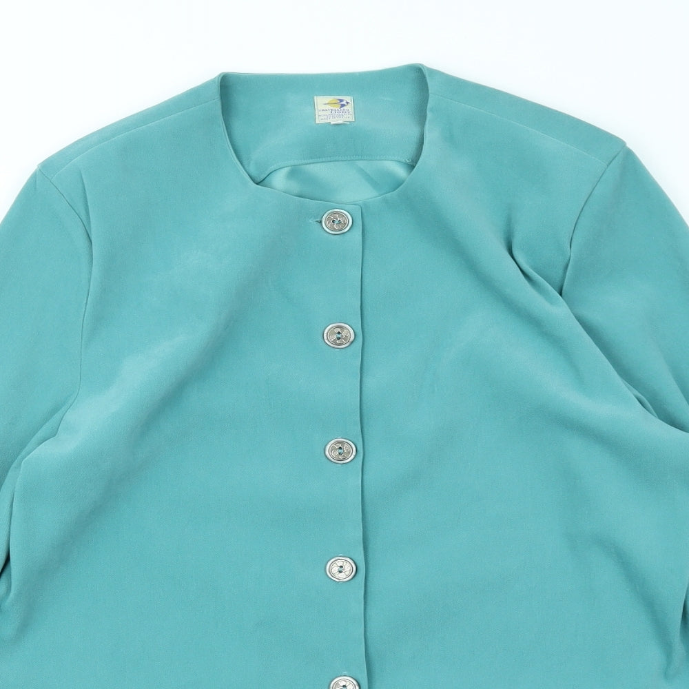 Travelling Light Womens Blue   Jacket Blazer Size L