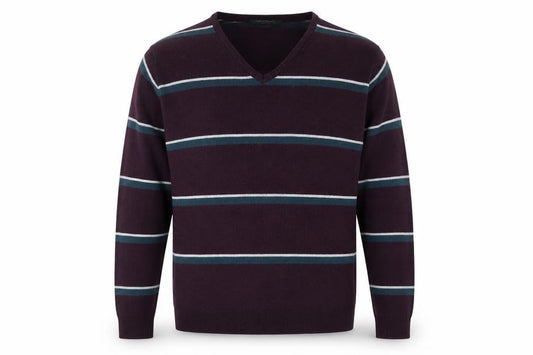Cedar Wood State Mens Multicoloured Striped  Pullover Sweatshirt Size L