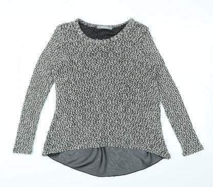 Additional front view of COIN 1804 women’s grey basic t-shirt, size L
