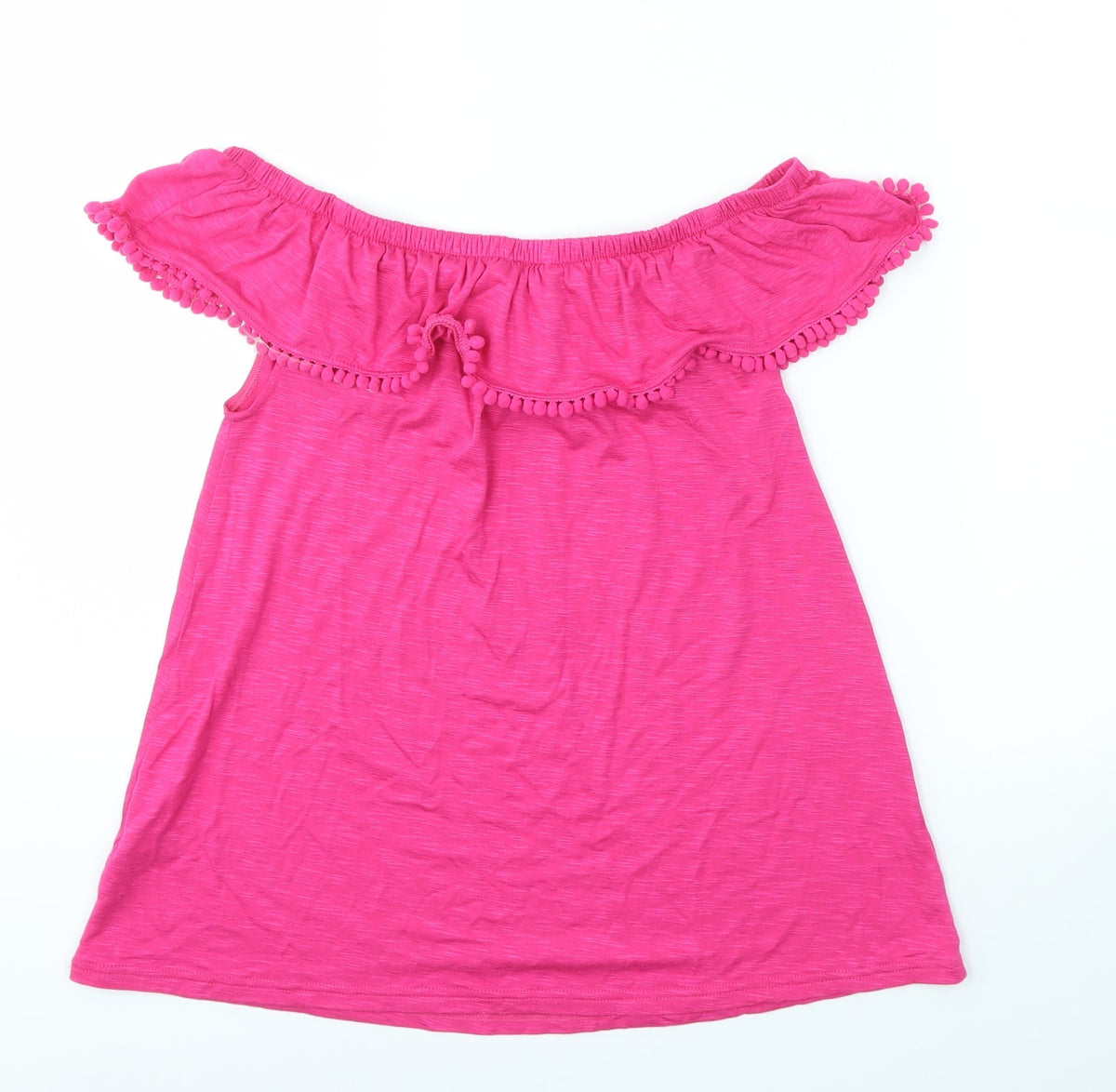 Additional front view of F&F girls’ pink basic t-shirt, size 12-13, years